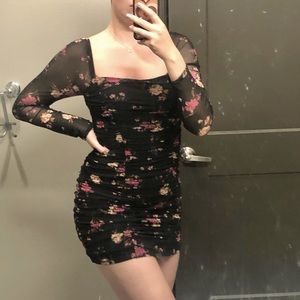 Floral ruched mini dress! Nordstrom